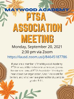 PTSA Flyer English